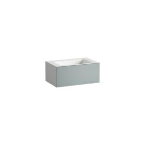 Laufen FOLIO washbasin H580FO35211111 804x500x350 mm, with tap ledge, with one tap hole, centered, without overflow, color: Fossil Grey