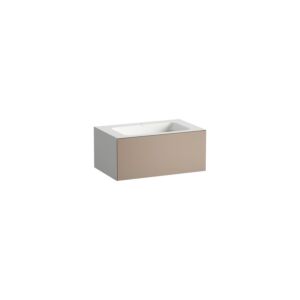 Laufen FOLIO washbasin H580FO35221111 804x500x350 mm, with tap ledge, with one tap hole, centered, without overflow, color: Moonstone