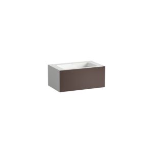 Lavabo Laufen FOLIO H580FO35231111 804 x 500 x 350 mm, avec plage de robinetterie, un trou de robinetterie centré, sans trop-plein, coloris : Terre