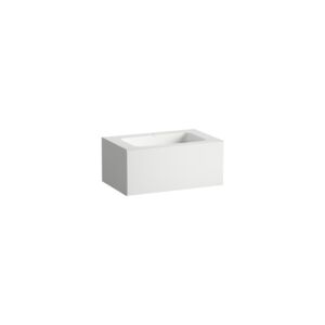 Laufen FOLIO washbasin H580FO35251111 804x500x350 mm, with tap ledge, with one tap hole, centered, without overflow, matt white