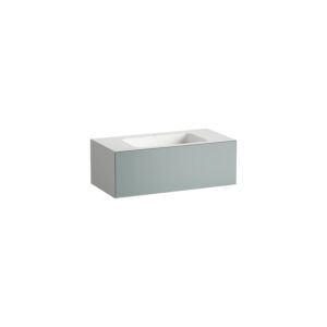 Lavabo Laufen FOLIO H580FO45211111 1004 x 500 x 350 mm, avec accoudoir, 1 vasque sans huile, Gris Fossile