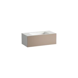 Lavabo Laufen FOLIO H580FO45221111 1004 x 500 x 350 mm, avec plage de robinetterie, un trou de robinetterie centré, sans trop-plein, coloris : Moonstone