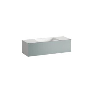 Laufen FOLIO washbasin H580FO55211121 1254x450x350 mm, without tap ledge, without tap hole, without overflow, color: Fossil Grey