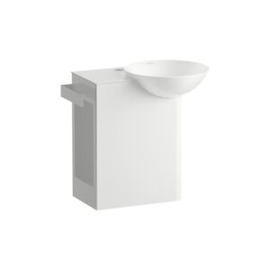 Laufen INSERT washbasin H585IN30001111 485x317x470 mm, shelf on the left, with one tap hole, without overflow, white