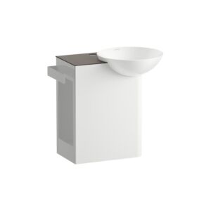 Laufen INSERT washbasin H585IN37111111 485x317x470 mm, shelf on the left, with one tap hole, without overflow, brown anthracite