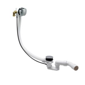 Laufen Ab- und Überlaufgarnitur 2951110040001 chrom, mit integriertem Wanneneinlauf