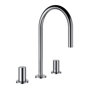 LAUFEN Kartell Waschtisch-3-Loch-Armatur H3123330812201 PVD, Schwenkauslauf 166mm, ohne Ablaufventil