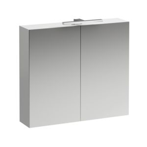 Laufen Base LED-Spiegelschrank H4028021102611 80x70x18,5cm, Weiß Glänzend