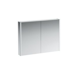 Laufen Frame 25 LED-Spiegelschrank 4086539001451, 100cm, 2 Türen, Seite weiß, Ambientelicht