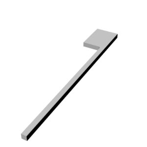 Porte-serviettes Laufen H4931204500001 350x50x10mm, noir mat