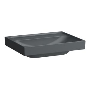 Laufen Meda washbasin H8101137581121 60x46cm, built-under, without overflow, without tap hole, matt graphite
