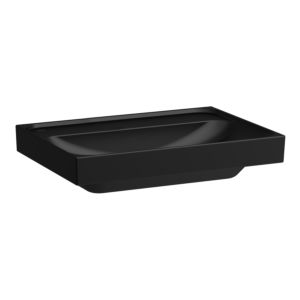 Laufen Meda Aufsatzwaschtisch H8161147161121 65x46cm, ohne Überlauf, ohne Hahnloch, schwarz matt