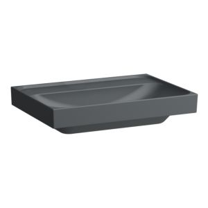 Laufen Meda washbasin H8101147581121 65x46cm, built-under, without overflow, without tap hole, matt graphite