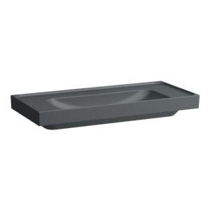 Laufen Meda countertop washbasin H8161197581121 100x46cm, without overflow, without tap hole, matt graphite