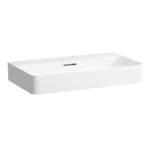 LAUFEN match1 Val lavabo H8162857571091 75 x 42 cm, blanc mat, sans trou de robinetterie, avec trop - plein
