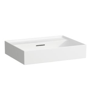 LAUFEN Kartell washbasin H8103330001091 , 60x46cm, white, with overflow, without tap hole, sapphire ceramic