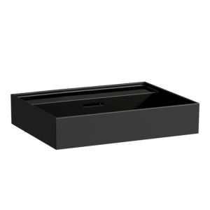 LAUFEN Kartell washbasin H8103330201091 , 60x46cm black, overflow, without tap hole, sapphire ceramic