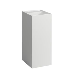 LAUFEN Kartell lavabo H8113317571121 37,5x43,5x90cm, sur pied, sans trop-plein, sans trou pour robinetterie, blanc mat