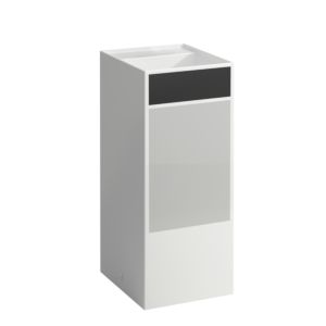 LAUFEN Kartell washbasin H811331D031121 37.5x43.5x90cm, decor, colored surfaces black and gray, without overflow, without tap hole