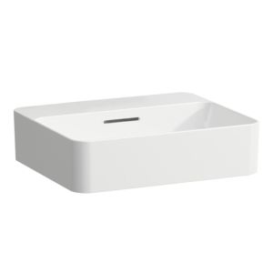 Laufen Val washbasin bowl H8122804001091 45x38cm, white LCC, with overflow, without tap hole
