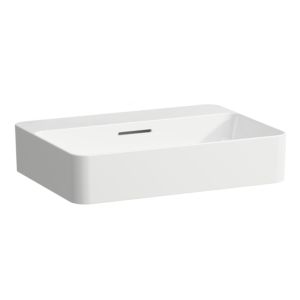 Laufen Val vasque lavabo H8122840001091 55x40cm, blanc , avec trop-plein, sans trou pour robinet