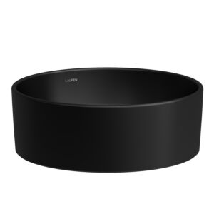 Vasque Laufen SAVOY H8129417161121 Ø 38 cm, ronde, sans trop-plein ni trou de robinetterie, noir mat