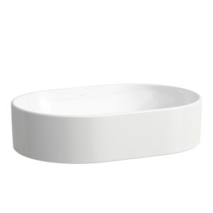 Vasque Laufen SAVOY H8129440001091 38 x 55 cm, ovale, avec trop-plein, sans trou de robinetterie, blanche