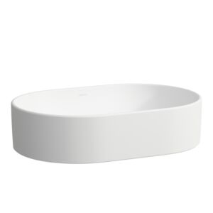 Laufen SAVOY washbasin bowl H8129447571121 38x55cm, oval, without overflow, without tap hole, matte white