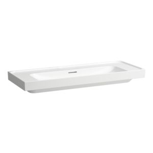 Laufen Meda washbasin H8141117571091 120x46cm, built-under, with overflow, without tap hole, matt white