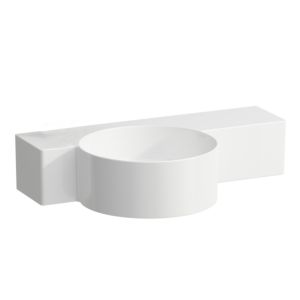 LAUFEN Val lave-mains H8152830001421 55x31,5cm, étagère à droite, sans trop-plein, sans trou pour robinetterie, blanc