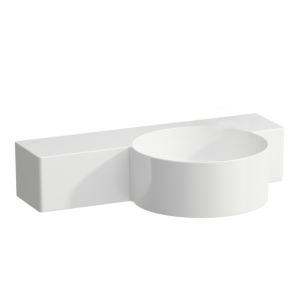 LAUFEN Val lave-mains H8152844001421 55x31,5cm, étagère à gauche, sans trop-plein, sans trou pour robinetterie, blanc LCC