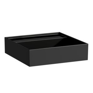 LAUFEN Kartell Handwaschbecken 8153310201121, 46x46cm, schwarz, ohne Hahnloch, Saphirkeramik