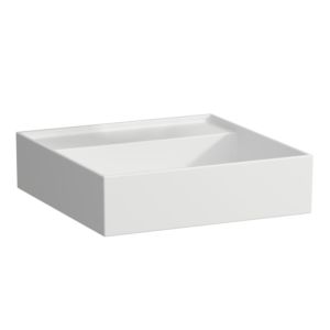 LAUFEN Kartell Handwaschbecken 8153317571121, 46x46cm, weiß matt, ohne Hahnloch, Saphirkeramik