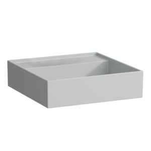 Laufen Kartell Handwaschbecken 8153317591121, 46x46cm, grau, ohne Hahnloch, Saphirkeramik