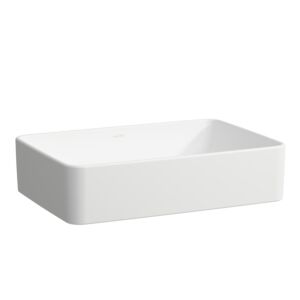 Vasque Laufen SAVOY H8169447571091 38 x 55 cm, rectangulaire, avec trop-plein, sans trou de robinetterie, blanc mat