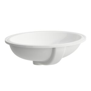 Laufen SAVOY Built-in Washbasin H8189430001091 44.6x36.2cm, bottom-mounted, oval, with overflow, white