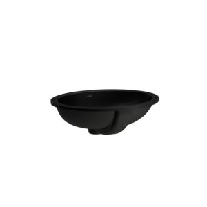 Lavabo encastré Laufen SAVOY H8189437161091 44,6 x 36,2 cm, à poser sous le lavabo, ovale, avec trop-plein, noir mat