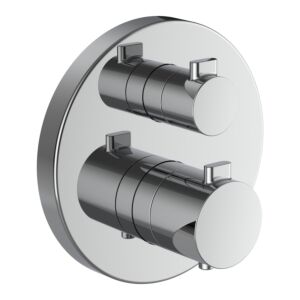 Thermostat de baignoire encastré à 2 poignées Laufen MEDA pré-assemblé HF506677100000 , chromé