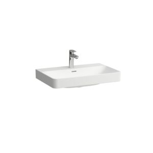 Laufen PRO X Washbasin H8108657571081 70x46.5cm, 3 tap holes, with overflow, matt white