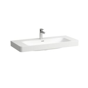 Laufen PRO X countertop washbasin H8168697571121 105x46.5cm, without tap hole, without overflow, matt white