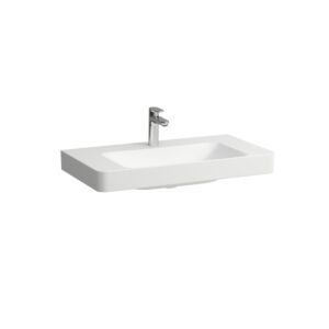 Laufen PRO X Waschtisch H8108677571091 85x46,5cm, ohne Hahnloch, mit Überlauf, weiß matt