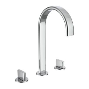 Laufen MEDA 3-hole basin mixer tap HF506619100000 150 mm projection, without drain valve, round handles, chrome