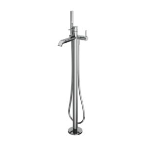 Laufen MEDA pedestal bath mixer HF506681100000 , 200 mm projection, with hose and shower head, chrome