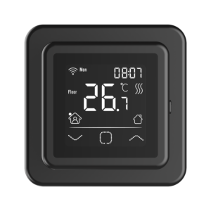 Riberger C16 WiFi Thermostat Fußbodenheizungen digital WLAN, Schwarz,  Raumthermostat 230V inkl. Sensor für elektrische Fußbodenheizungen
