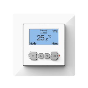 Riberger White Digital Room Thermostat (without WiFi),  Programmable Room Controller, 230V, with Sensor for Electric Underfloor Heating