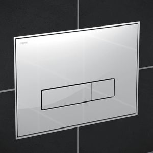 Mepa Orbit Betätigungsplatte 421844 Glas weiß, 2-Mengenspülung