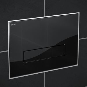 Mepa Orbit Betätigungsplatte 421848  Glas schwarz, 2 Mengenspülung