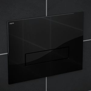 MEPA Orbit Betätigungsplatte 421849 Glas schwarz, für teileingelassene Montage