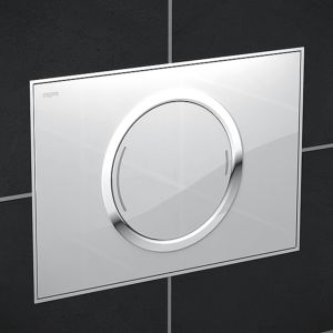 MEPA Zero Betätigungsplatte 421854 Glas weiß, 2-Mengenspülung