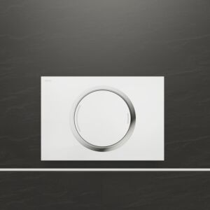 MEPA Zero Betätigungsplatte 421857 Glas weiß, für teileingelassene Montage